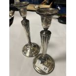 PAIR OF STERLING SILVER CANDLESTICKS 26.5CM (H) APPROX