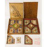 2 VINTAGE FRENCH CARD GAME SETS