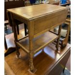 OAK 2 TIER DROP END TROLLEY