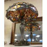LARGE TIFFANY STYLE DRAGONFLY LAMP