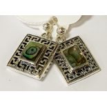 STERLING SILVER ABALONE EARRINGS