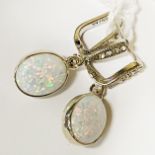 STERLING SILVER OPAL EARRINGS