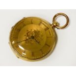 18CT GOLD POCKET WATCH BY C.HAYWARD LONDON