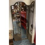 LARGE CAST IRON GATE MIRROR