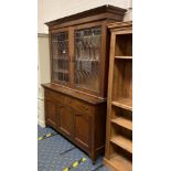 VICTORIAN OAK BOOKCASE/CABINET