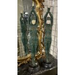 2 ART DECO GIRL FIGURES 66.5CMS (H)