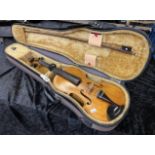 EARLY VIOLIN, BOW & CASE