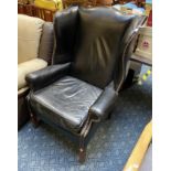 LEATHER WINGBACK CHAIR