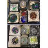 13 PAPERWEIGHTS, CAITHNESS BOXED WITH CERTIFICATE & WATERFORD - SOME SIGNED