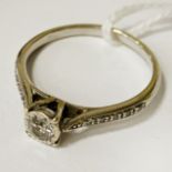 9CT GOLD 0.25 POINTS DIAMOND RING SIZE O 2.4 GRAMS APPROX