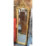 TALL GILT WOOD MIRROR