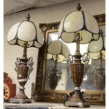 PAIR OF LARGE ART NOUVEAU STYLE TABLE LAMPS 76CMS APPROX