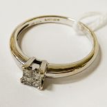18CT GOLD 0.20CT DIAMOND RING SIZE 0 3 GRAMS APPROX