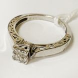 9CT GOLD & DIAMOND RING SIZE M 3 GRAMS APPROX