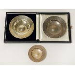 3 H/M SILVER DISHES 10 OZS APPROX