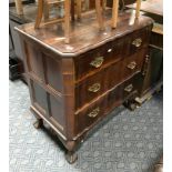 MAHOGANY THREE DRAWER CHEST