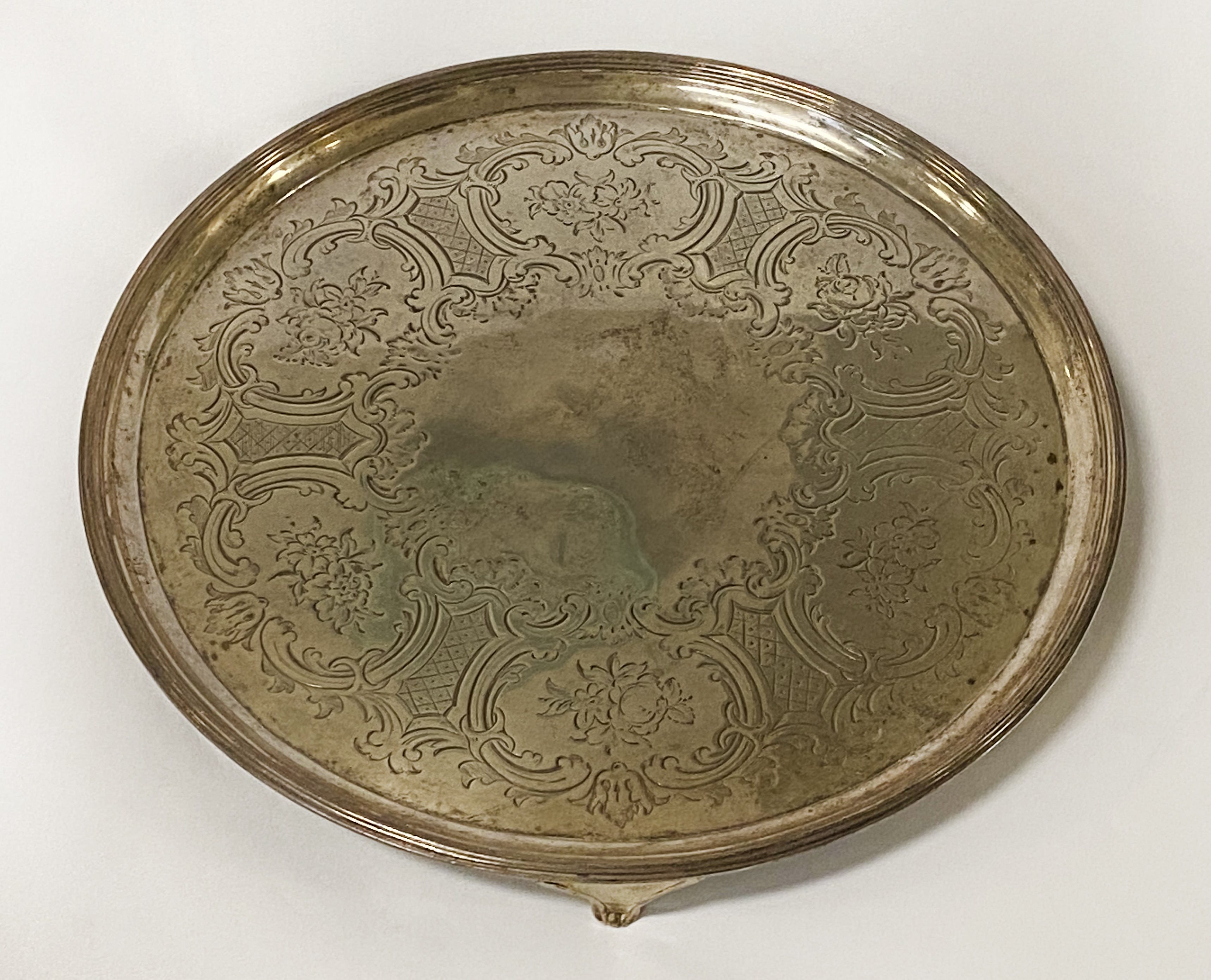 H/M SILVER TRAY 1792 LONDON 20OZS APPROX