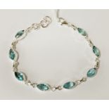 STERLING SILVER TOPAZ BRACELET