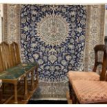 FINE CENTRAL PERSIAN PART SILK NAIN CARPET 345CMS X 247CMS