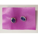 STERLING SILVER TANZANITE STUDS