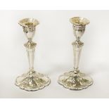 PAIR OF STERLING SILVER CANDLESTICKS 21CMS (H) APPROX