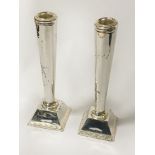 PAIR OF STERLING SILVER CANDLESTICKS 22.5CMS (H) APPROX