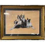 SIGNED PICTURE - THE DOGS - 70 X 49 CMS