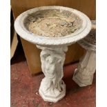 3 FIGURES BASE BIRD BATH