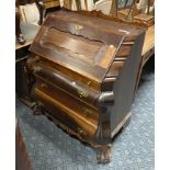 MAHOGANY BUREAU ON CLAW FEET