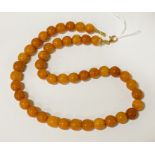 BUTTERSCOTCH AMBER NECKLACE 28 GRAMS APPROX
