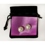 STERLING SILVER LARGE CULTURED PEARL STUDS