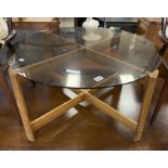 SMOKED GLASS COFFEE TABLE (MYERS)