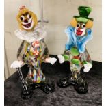 2 MURANO CLOWNS 21CMS (H) APPROX