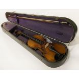 EARLY VIOLIN, BOW & CASE