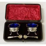 CASED SET OF H/M SILVER SALTS 10OZ APPROX