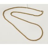 9CT GOLD ROPE CHAIN 17 GRAMS APPROX