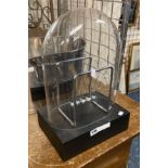 NEWTONS CRADLE WITH STAND & GLASS DOME