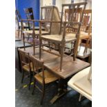 HARDWOOD TABLE & 6 CHAIRS