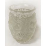 LALIQUE BIRD VASE APPROX 17.5CMS (H)