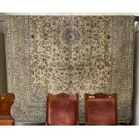 FINE SIGNED CENTRAL PERSIAN KASHAN CARPET 356CMS X 265CMS