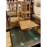PAIR OF CHAIRS - SHERATON REVIVAL BERGERE