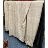 PAIR OF SILK CURTAINS APPROX 105W 230L