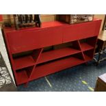 RED HIGH GLOSS CABINET & SHELVES