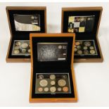 3 ROYAL MINT UK EXECUTIVE PROOF SETS OF COINS: 2008/2010/2011