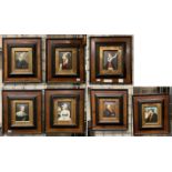 IDA CALZORLARI SIGNED PAINTINGS IN IDENTICAL FRAMES 7 IN TOTAL AND IN GREAT CONDITION. EACH MEASURES