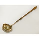 GEORGIAN SILVER WINE LADLE WITH A SMALL DENT TO THE SIDE