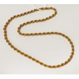 9CT GOLD ROPE CHAIN 8.9 GRAMS APPROX