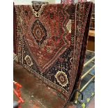 FINE SOUTH WEST PERSIAN QASHQAI CARPET 285CMS X 175CMS