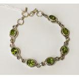 STERLING SILVER PERIDOT BRACELET