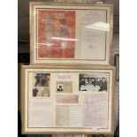 2 FRAMED ART WORKS OF STUART SUTCLIFFE FRAMED PICTURE MONTAGE - BEATLES CONNECTION